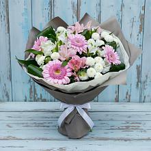 Букет цветов из:  Герберы, Альстромерии и Хризантемы #REPLACE_PRED# Калтане