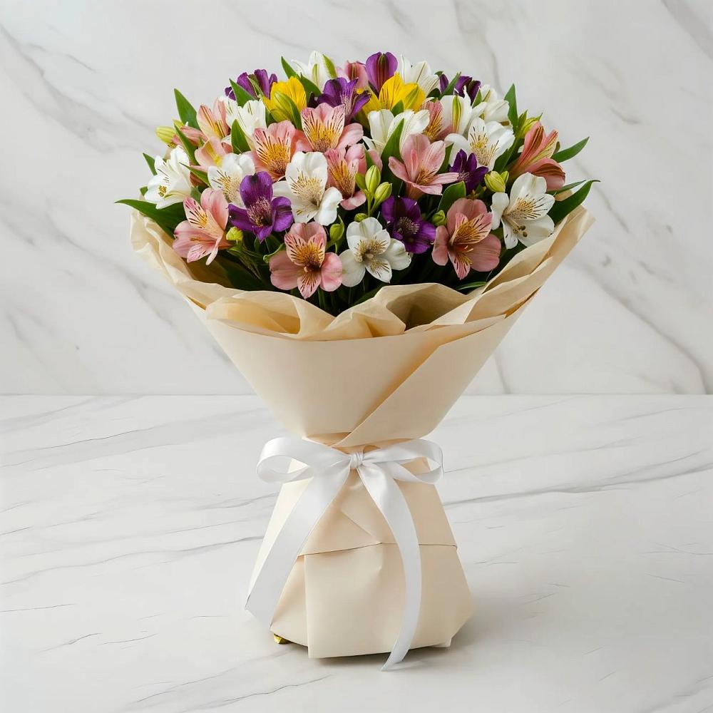 Букет цветов из: Альстромерии в Калтане