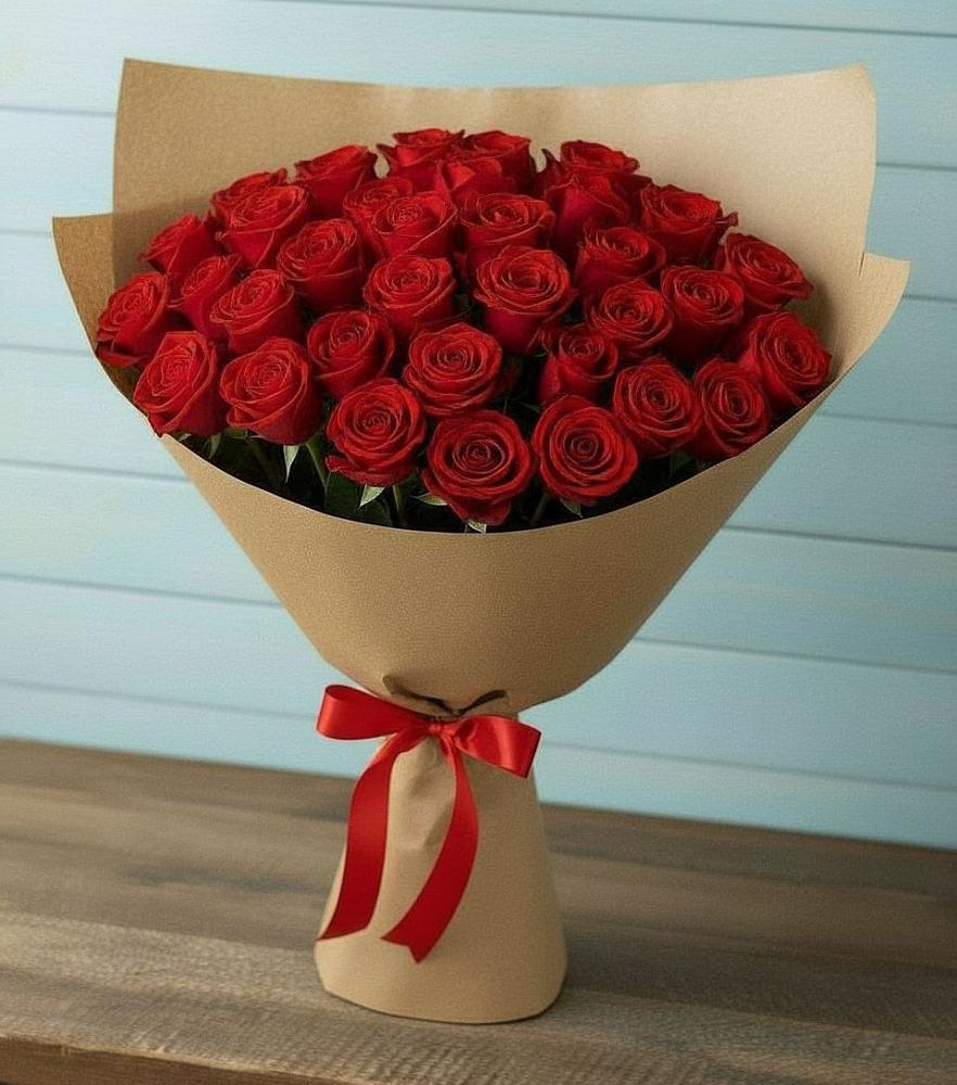 Букет Красные розы Милано в Калтане