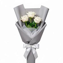 Букет 3 белые розы #REPLACE_PRED# Калтане