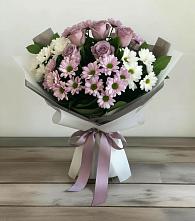 Букет цветов из:  Хризантемы и Розы #REPLACE_PRED# Калтане