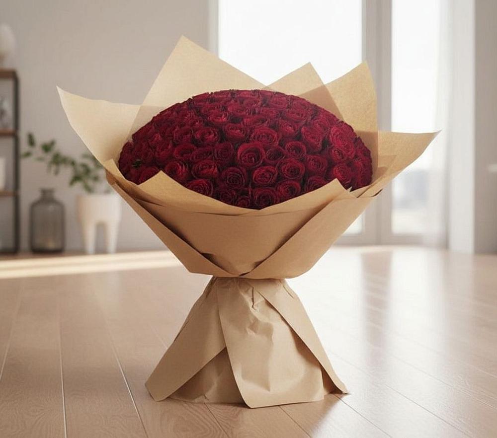 Букет 101 Красная роза в Калтане