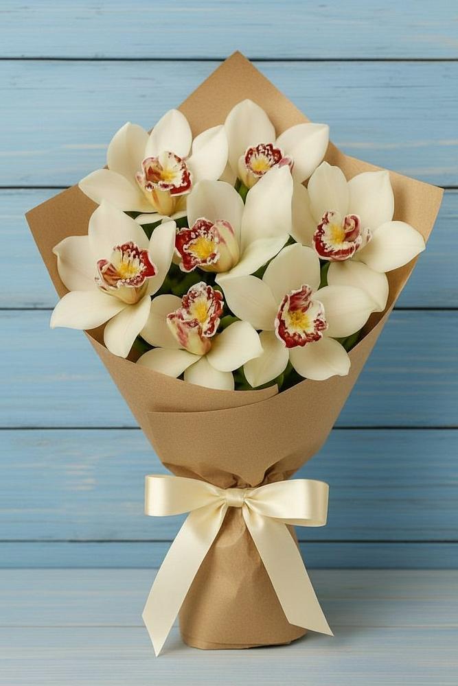 Букет цветов из: Орхидеи и Розы в Калтане