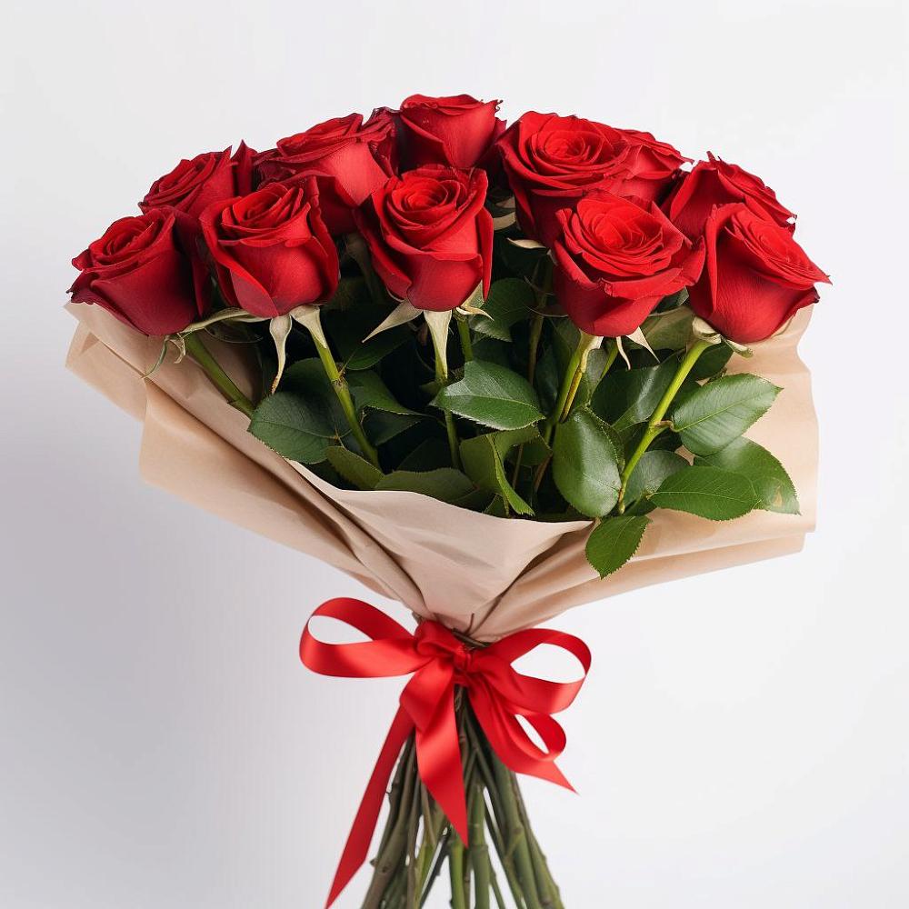 Букет 11 Красных роз Эдлесс Лав в Калтане