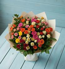 Букет Микс из разноцветных кустовых роз #REPLACE_PRED# Калтане